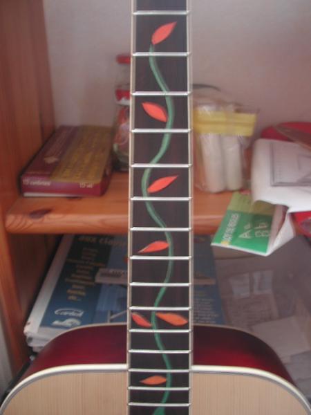 Manche incruster de feuilles de peuplier